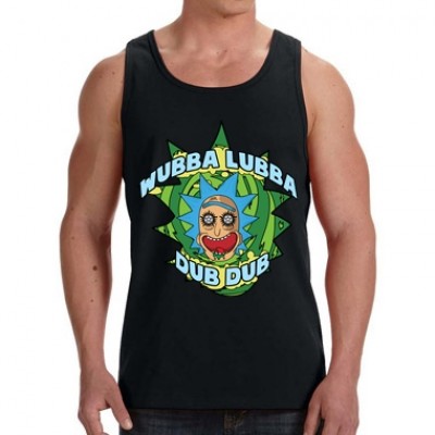 Мъжки потник RICK AND MORTY WUBBA DUBBA DUB DUB